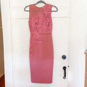 ASOS Dusty Rose lace midi dress, size 4